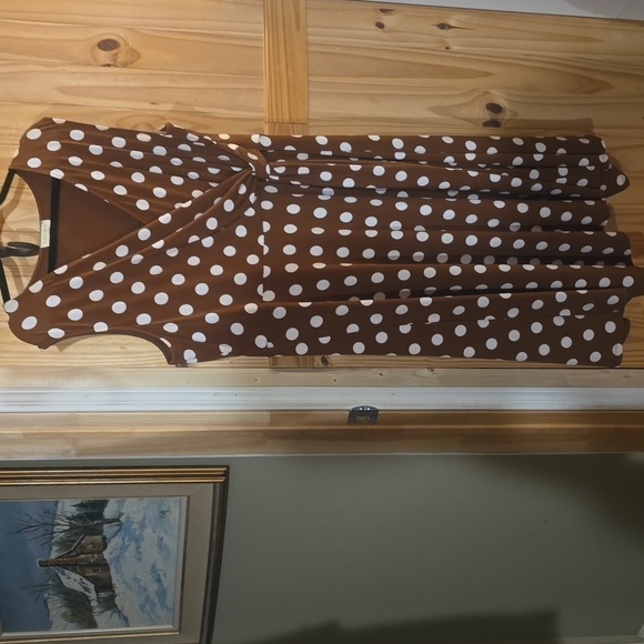 Laura Plus Dresses & Skirts - Size 16 Laura Plus Brown Polka Dot Sleeveless dress